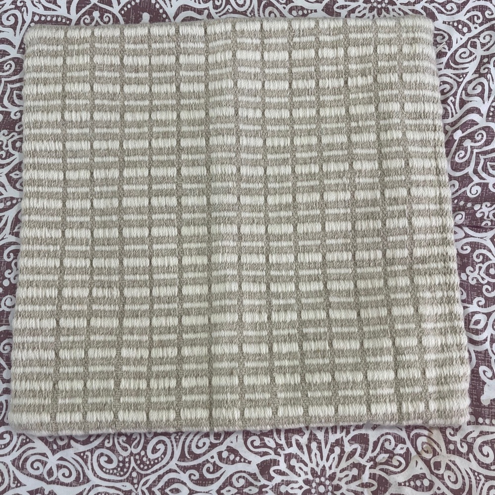 West Elm Ivory Beige Textured chunky wool Throw Pillow Cover